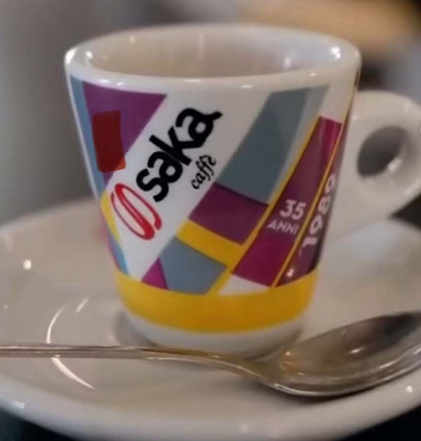 Saka Espresso Cup with Saucer Made in Italy