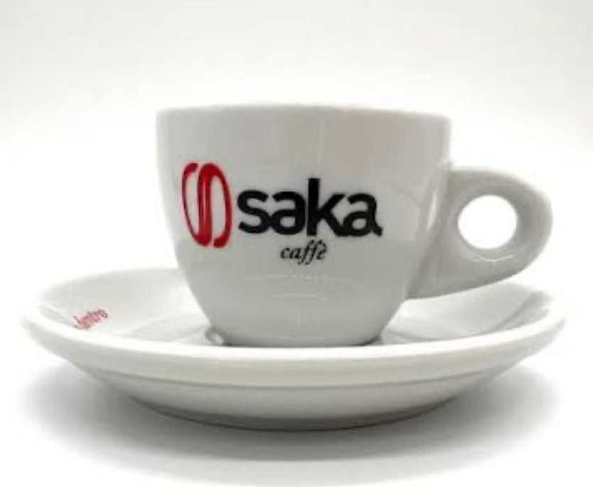 Saka Espresso Cup and Saucer made in Italy for Saka Caffé