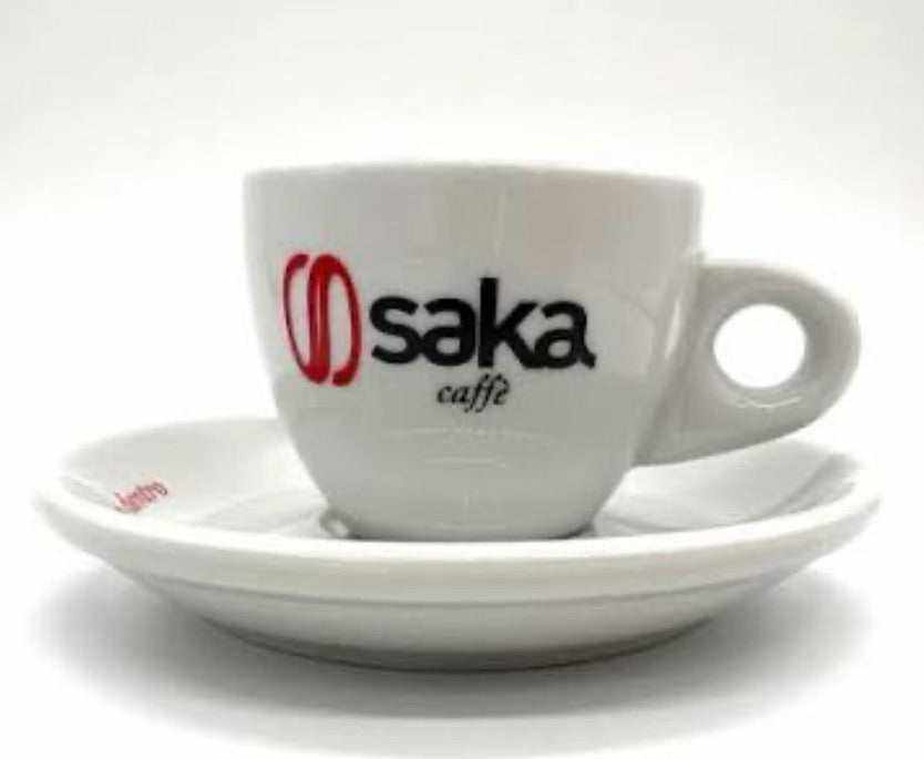Saka Espresso Cup and Saucer made in Italy for Saka Caffé